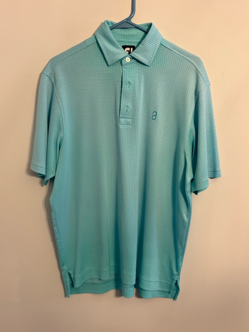 Men's Polo Shirt in Aqua - Performance Golf Style